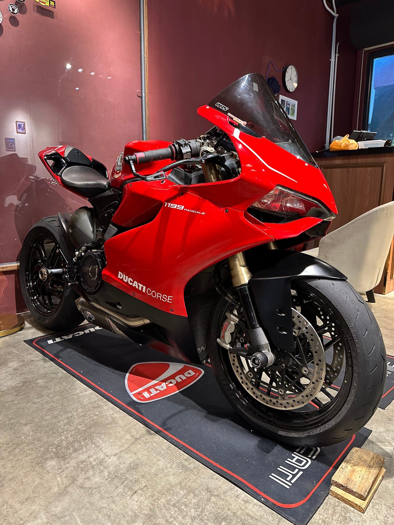 Red Ducati Panigale 1199 superbike